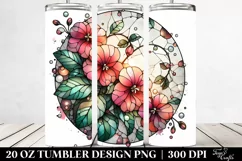 Stained Impatiens Watercolor Tumbler Product Image 2