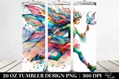 Running Fairy Drawing | 20 oz Tumbler Product Image 2