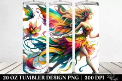 Running Fairy Drawing | 20 oz Tumbler Product Image 2