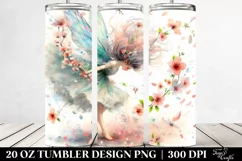 Fairy Tumbling with Spring Petals | 20 Oz Tumbler Product Image 2