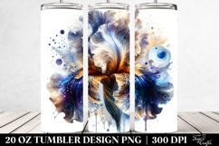Glossy Iris Watercolor Splash | 20 Oz Tumbler Product Image 2