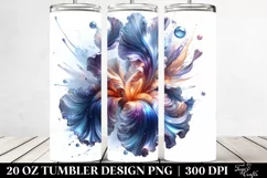 Glossy Iris Watercolor Splash | 20 Oz Tumbler Product Image 2
