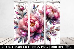Shiny Peonies with Metalic Insertions | 20 Oz Tumbler Product Image 2
