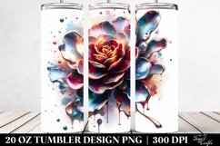 Abstract Shiny Camellia | 20 Oz Tumbler Product Image 2