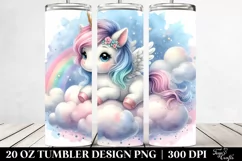 Cute Baby Unicorn from Lofty Cloud | 20 oz Tumbler Product Image 2
