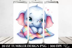 Colorful Baby Elephant Resting Tumbler Product Image 2