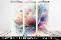 Abstract Pastel Glossy Tulip Frame | 20 oz Tumbler Product Image 2