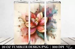 Abstract Gardenia Stained 20 Oz Tumbler Product Image 2
