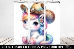 Baby Unicorn Cowboy Hat Tumbler Product Image 2