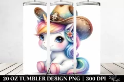 Baby Unicorn Cowboy Hat Tumbler Product Image 2