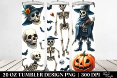 Funny Halloween Skeleton 20 Oz Tumbler Product Image 2