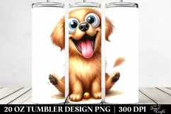 Funny Golden Retriever Sitting Tumbler Product Image 2