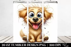 Funny Golden Retriever Sitting Tumbler Product Image 2