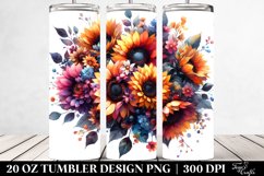 Vibrant Sunflower Bouquet Tumbler Product Image 2