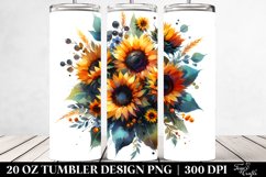 Vibrant Sunflower Bouquet | 20 Oz Tumbler Product Image 2
