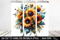 Vibrant Sunflower Bouquet | 20 Oz Tumbler Product Image 2