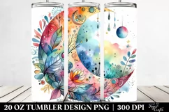 Colorful Whimsical Moon | 20 Oz Tumbler Product Image 2