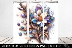 Wooden Stained Freesia | 20 Oz Tumbler Product Image 2