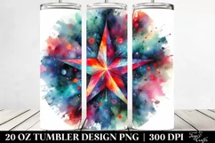 Colorful Abstract Vibrant Star | 20 oz Tumbler Product Image 2