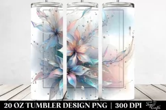 Abstract Pastel Shiny Lobelia, 20 Oz Tumbler Product Image 2