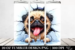 Funny Pug Ice | 20 Oz Tumbler Product Image 2