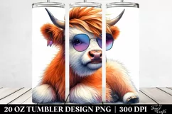 Funny Baby Cow Playing 20 Oz Tumbler Product Image 2
