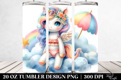 Cute Baby Unicorn Beachwear | 20 Oz Tumbler Product Image 2