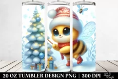 Cute Baby Bee with Christmas Tree 20 Oz Tumbler Product Image 2