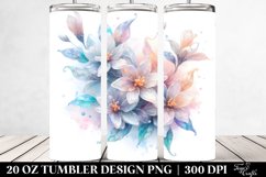 Abstract Pastel Shiny Jasmine Splash | 20 oz Tumbler Product Image 2