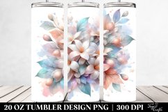 Abstract Pastel Shiny Jasmine Splash | 20 oz Tumbler Product Image 2