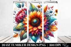 Colorful Sunflower Glossy Petals | 20 oz Tumbler Product Image 2