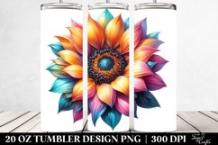 Colorful Sunflower Glossy Petals | 20 oz Tumbler Product Image 2