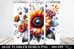 Colorful Sunflower Glossy Petals | 20 oz Tumbler Product Image 2