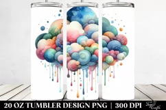 Colorful Whimsical Cloud | 20 Oz Tumbler Product Image 2