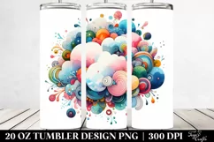Colorful Whimsical Cloud | 20 Oz Tumbler Product Image 2