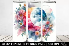 Vibrant Watercolor Moon | 20 oz Tumbler Product Image 2