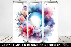 Vibrant Watercolor Moon | 20 oz Tumbler Product Image 2