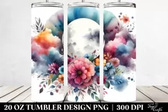 Vibrant Watercolor Moon | 20 oz Tumbler Product Image 2