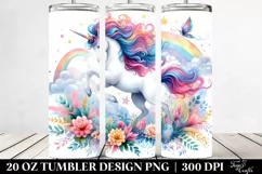 Colorful Dancing Unicorn | 20 Oz Tumbler Product Image 2