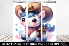 Cute Baby Unicorn Cowboy | 20 Oz Tumbler Product Image 2