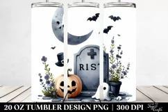 Simple Funny Halloween Clipart with Tombstone 20 Oz Tumbler Product Image 2