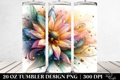 Abstract Pastel Vibrant Shiny Sunflower | 20 oz Tumbler Product Image 2