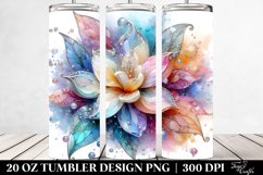 Abstract Vibrant Gardenia Tumbler | 20 oz Tumbler Product Image 2