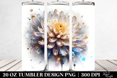 20 Oz Tumbler Sublimation | Chrysanthemum Watercolor Product Image 2