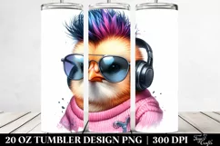Style Chicken, Transparent 20 Oz Tumbler Product Image 2