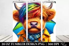 Cute Baby Highlandcow Posing 20 Oz Tumbler Product Image 2