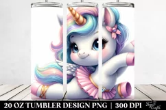 Cute Baby Unicorn Dancer Posing | 20 Oz Tumbler Product Image 2