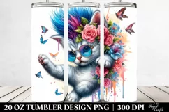 Cute Baby Cat Jumping 20 Oz Tumbler Product Image 2