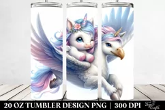 Cute Baby Unicorn Eagle Soaring | 20 Oz Tumbler Product Image 2