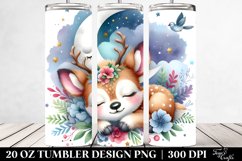 Colorful Cute Baby Deer on the Moon | 20 Oz Tumbler Product Image 2